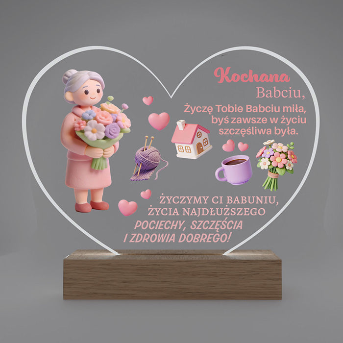 Dla Dziadków - Ramka LED z nadrukiem