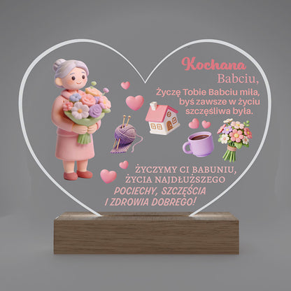 Dla Dziadków - Ramka LED z nadrukiem