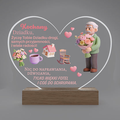 Dla Dziadków - Ramka LED z nadrukiem