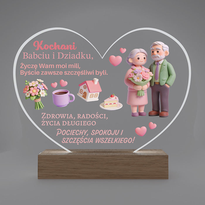 Dla Dziadków - Ramka LED z nadrukiem