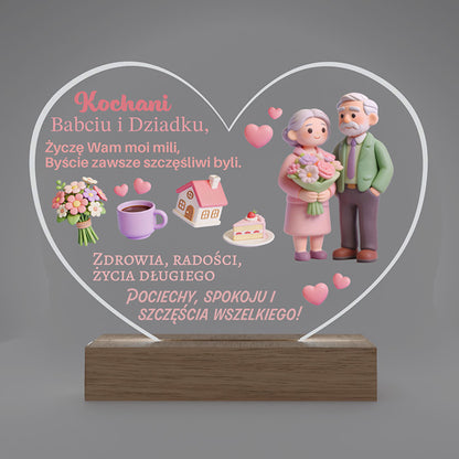 Dla Dziadków - Ramka LED z nadrukiem