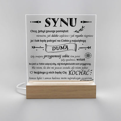 Dla Syna - Ramka LED z nadrukiem