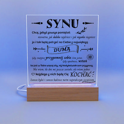 Dla Syna - Ramka LED z nadrukiem