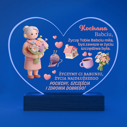 Dla Dziadków - Ramka LED z nadrukiem