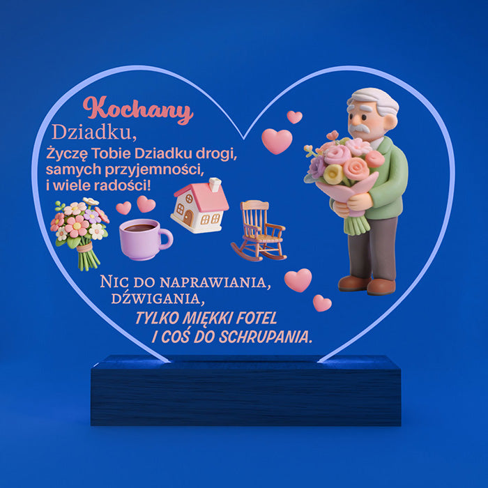 Dla Dziadków - Ramka LED z nadrukiem