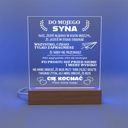 Dla Syna - Ramka LED z grawerem