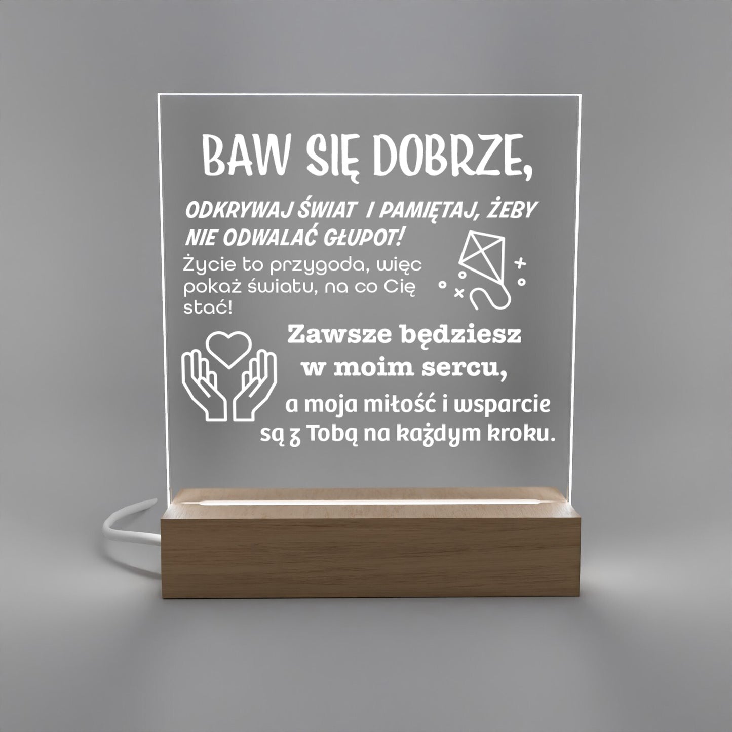 Dzień Chłopaka - Ramka LED z grawerem