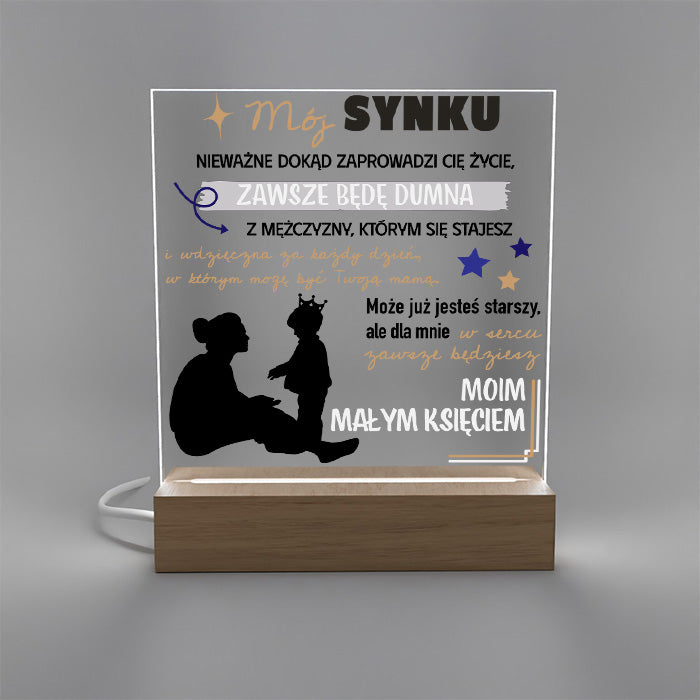 Dla Syna - Ramka LED z nadrukiem