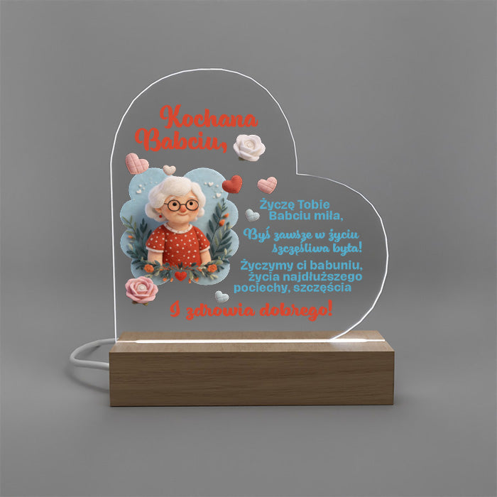 Dla Dziadków - Ramka LED z nadrukiem