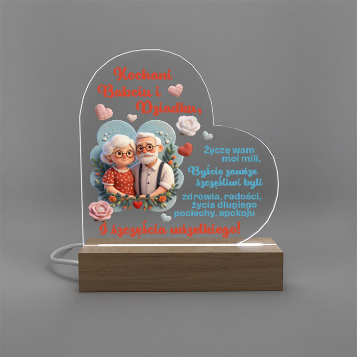 Dla Dziadków - Ramka LED z nadrukiem