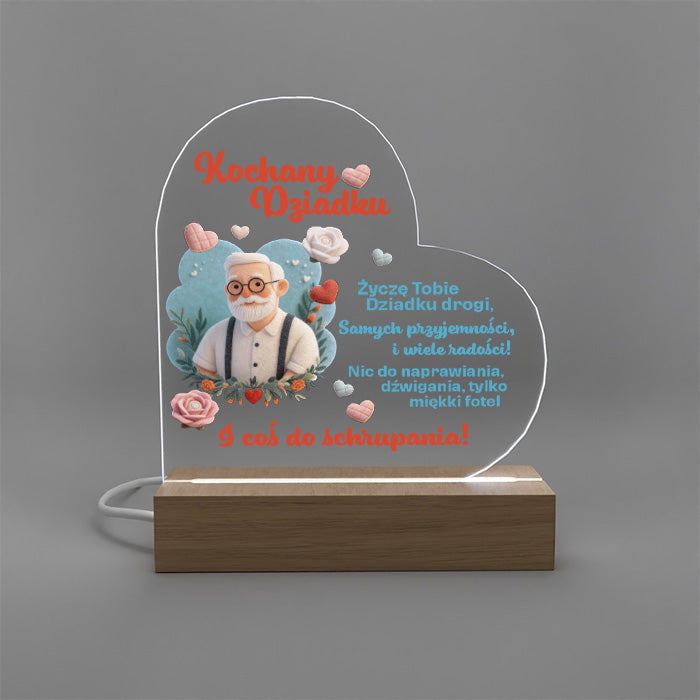 Dla Dziadków - Ramka LED z nadrukiem