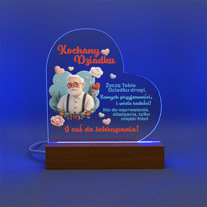 Dla Dziadków - Ramka LED z nadrukiem