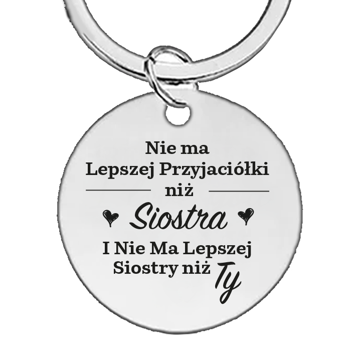 Dla Siostry - brelok z grawerem